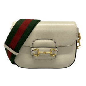 Gucci Horsebit Shoulder Bag Ivory White Leather